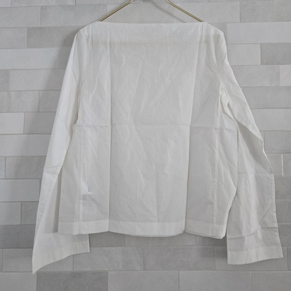 NWT Faithfull Aleza Top Blouse White 100% Cotton Flare Long Sleeve NEW Size Med - Picture 7 of 9